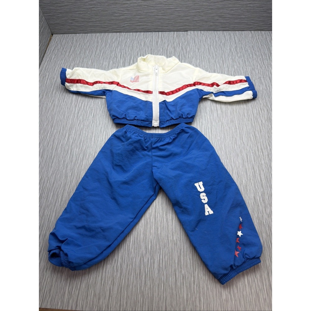 American Girl Two-in-One Gymnastics Outfit 2004 Jacket Pants USA 18" Doll